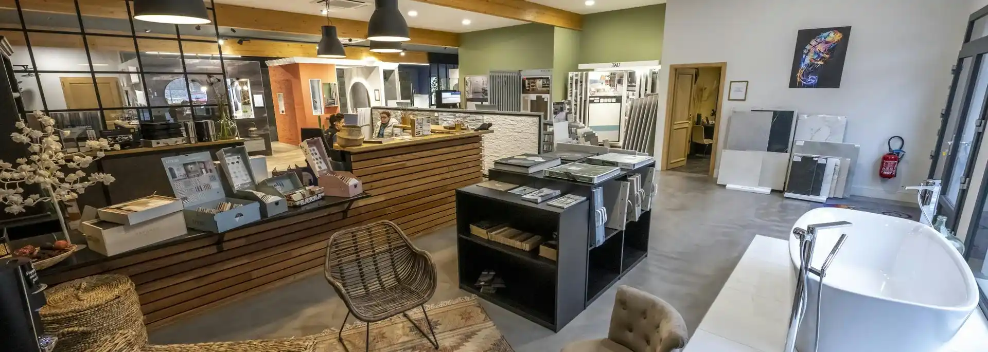 Intérieur showroom Mosaïque