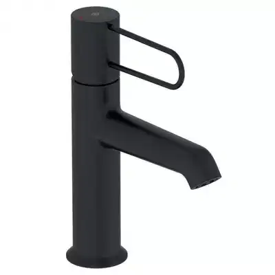 Jacob Delafon Odéon Rive Gauche E21028-BL-BL — Mitigeur lavabo avec vidage, corps noir mat / levier noir mat — photo 1