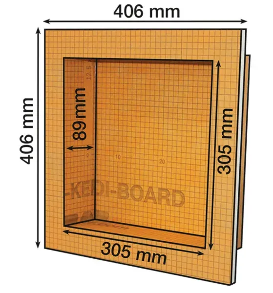 Schlüter-KERDI-BOARD-N Niche murale préformée 305 × 305 × 89 mm — photo 1