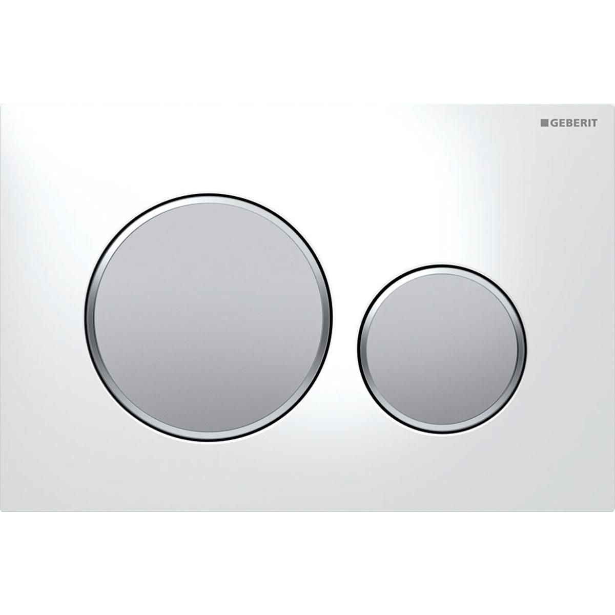 Geberit Sigma20 - Plaque de déclenchement double touche blanc / chromé mat (115.882.KL.1) — photo 1