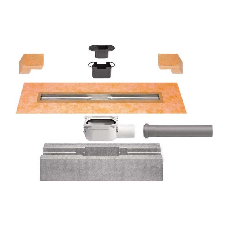 Schlüter-KERDI-LINE-H 50 (KLH 50 GE 80) — Kit de caniveau pour douche à l'italienne, L. 80 cm — photo 1