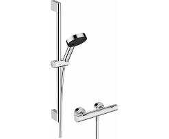 Hansgrohe Pulsify Select S Combi douche 105 3jet Relaxation EcoSmart avec barre 65cm / Ecostat Fine C3, Chromé — photo 1