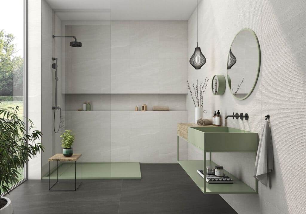 Carrelage Décor EDDYSTONE RLV BLANCO 33,3x55 ( boite de 1.84m² ) — photo 1