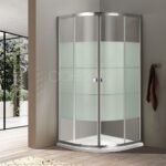 ANGLE SEMI-CIRCUL. BELLAGIO 78/80 HT 195 P. CHROME V 6 MM SERIGRAPHIE