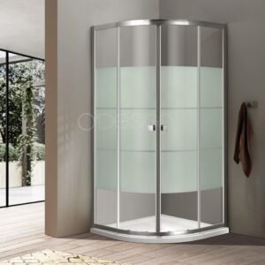 ANGLE SEMI-CIRCUL. BELLAGIO 78/80 HT 195 P. CHROME V 6 MM SERIGRAPHIE