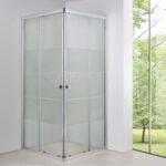 ACCES D'ANGLE BELLAGIO 78/80 HT 195 PROFILE CHROME V 6 MM SERIGRAPHIE