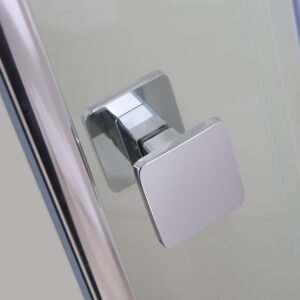 ACCES D'ANGLE BELLAGIO 78/80 HT 195 PROFILE CHROME V 6 MM TRANSPARENT