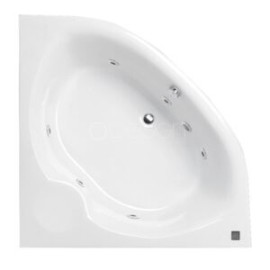 BAIGNOIRE LIPS BALNEO ESSENTIEL ANGLE EN ACRYLIQUE BLANCHE 150X150