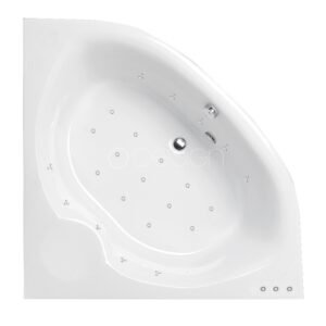 BAIGNOIRE LIPS BALNEO EXCELLENCE ANGLE EN ACRYLIQUE BLANCHE 150X150