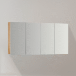 ARMOIRE MIROIR 2 PORTES 800X160X695 FINITION CHENE DORE