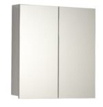 ARMOIRE MIROIR 2 PORTES 800X160X695 FINITION BLANC BRIL. LAQUE