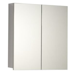 ARMOIRE MIROIR 2 PORTES 800X160X695 FINITION BLANC BRIL. LAQUE