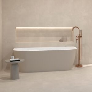 BAIGNOIRE ILOT AUTOPORTANTE ACRYLIQUE BOHEME 1700X800X580 RAL/NCS +VI