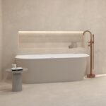 BAIGNOIRE ILOT AUTOPORTANTE ACRYLIQUE BOHEME 1700X800X580 BLANC MAT+V