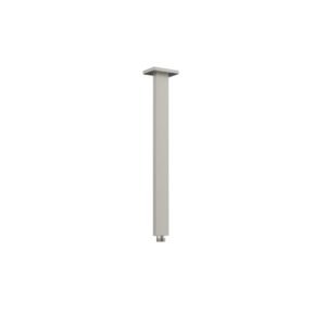 BRAS INOX PLAFOND CARRE LONGUEUR 250 MM NICKEL BROSSE
