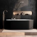 BAIGNOIRE IDYLLE ACRYLIQUE BLANC MAT INT / NOIR MAT